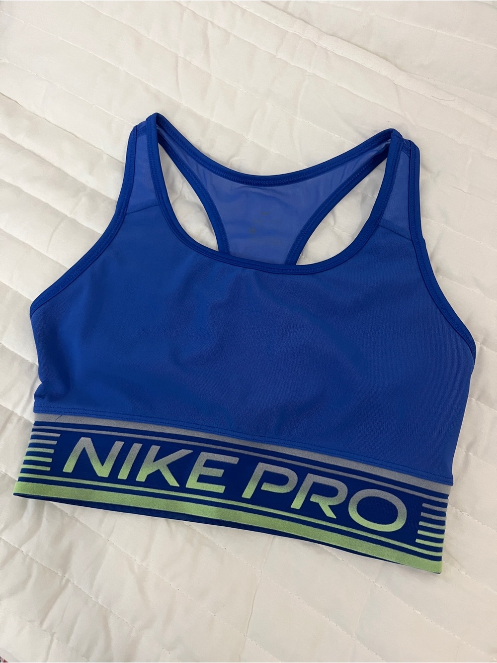 Nike Pro Royal Blue Racerback mesh Sports Bra